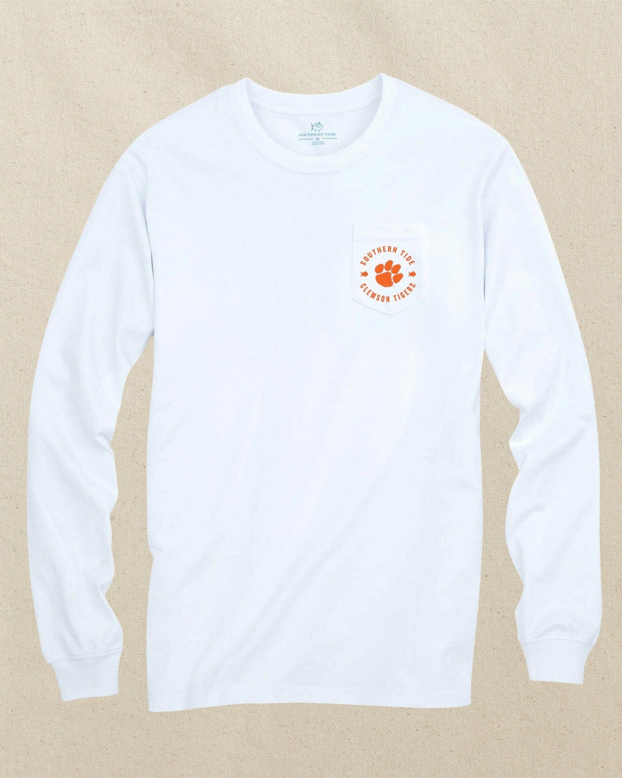 Southern Tide Clemson Tigers Bonfire Long Sleeve T-Shirt For Collegiate
