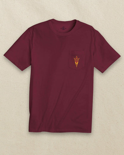 Southern Tide Arizona State Embroidered Short Sleeve T-Shirt For Collegiate