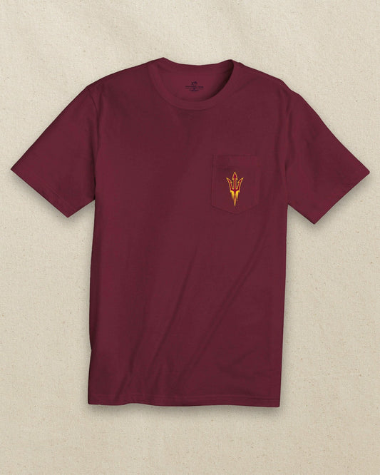 Southern Tide Arizona State Embroidered Short Sleeve T-Shirt For Collegiate