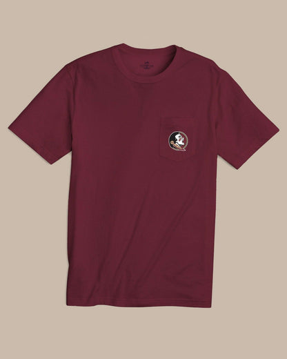Southern Tide FSU Seminoles Gameday Embroidered Short Sleeve T-Shirt For Collegiate