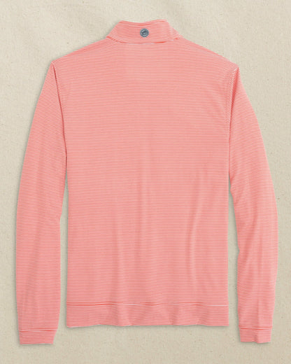 Southern Tide UVA Cavaliers Stripe Heather Quarter Zip For Collegiate