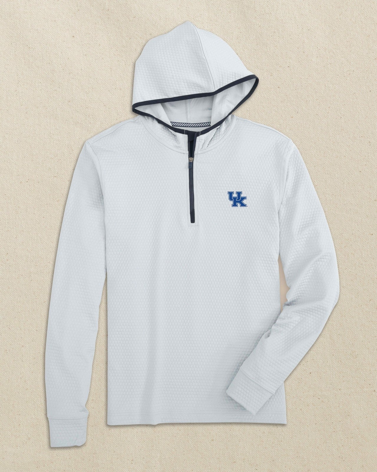 Southern Tide Kentucky Wildcats Scuttle Quarter Zip Hoodie For Collegiate