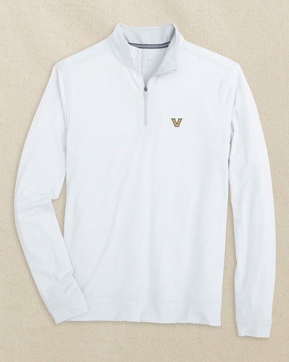 Southern Tide Vanderbilt Commodores Micro-Stripe Quarter Zip For Collegiate