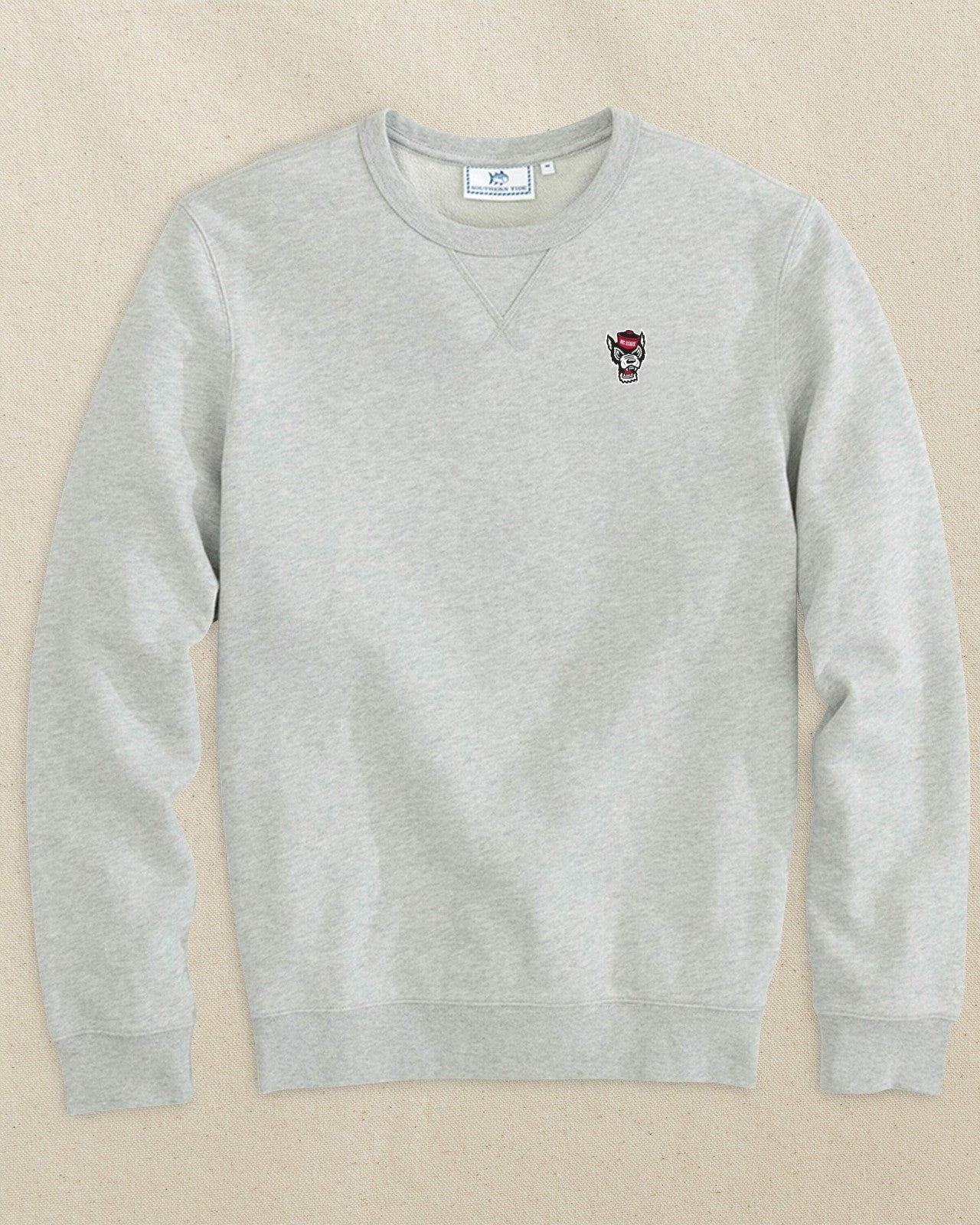 Southern Tide NC State Wolf Head Pullover Sweatshirt For Collegiate