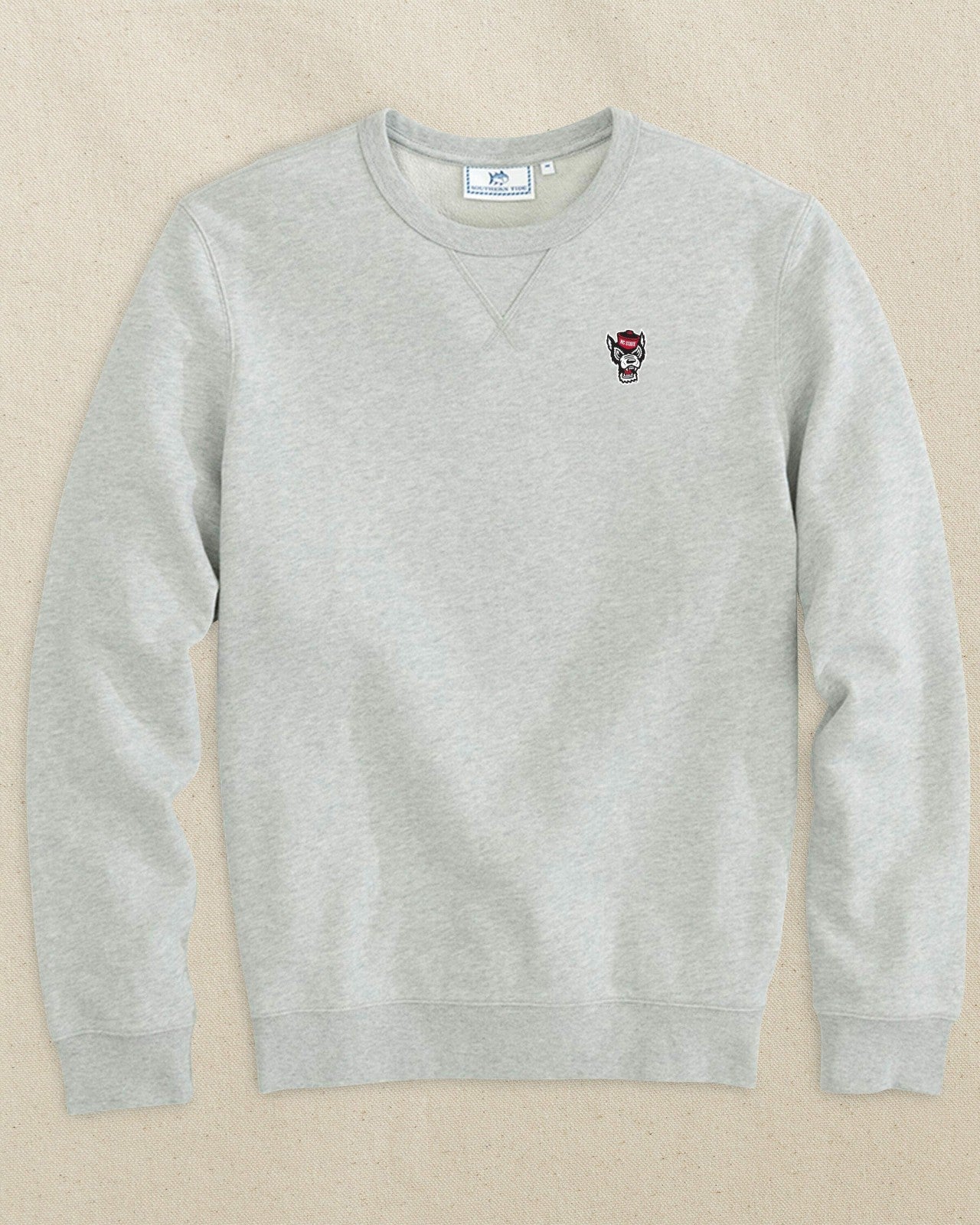 Southern Tide NC State Wolf Head Pullover Sweatshirt For Collegiate