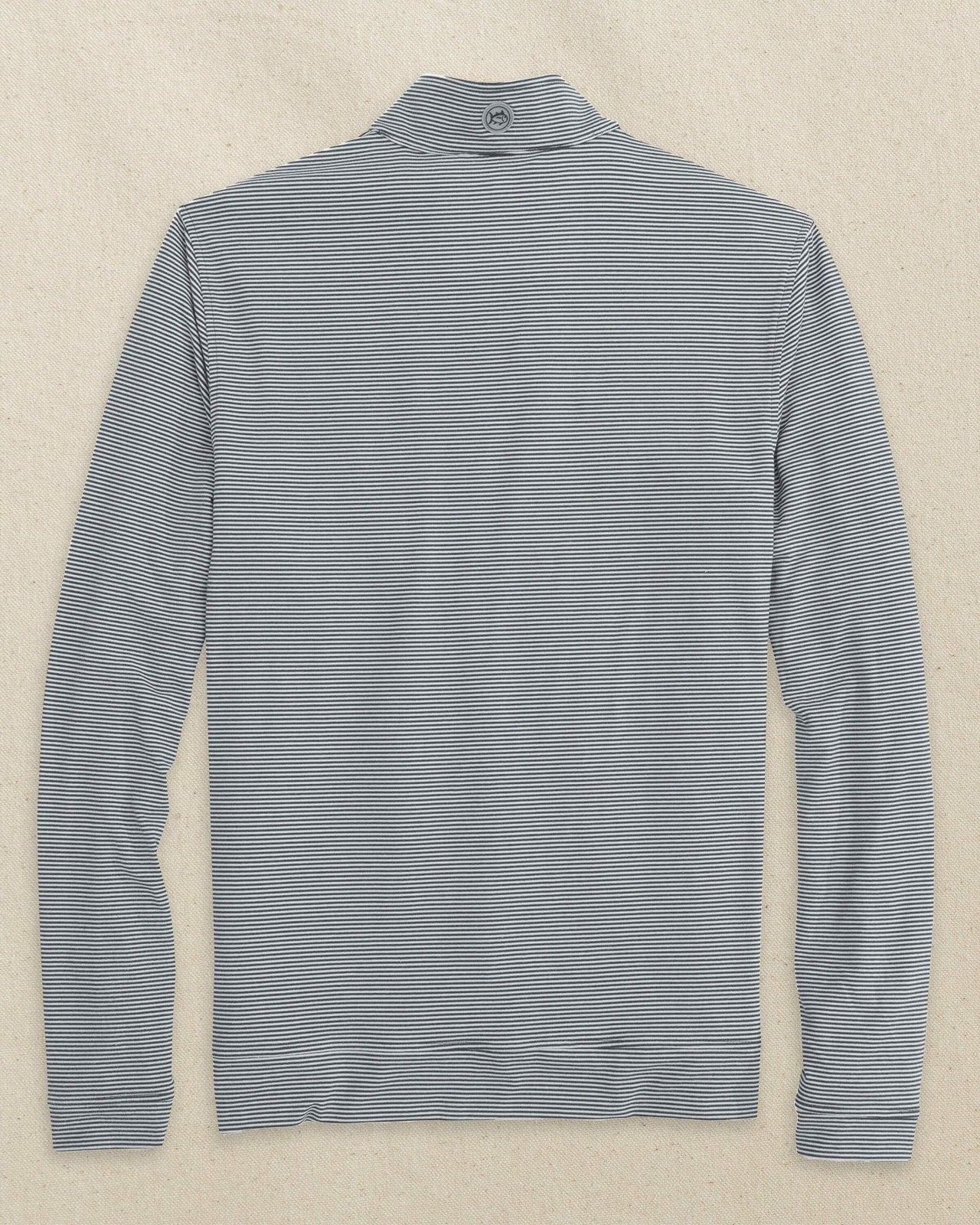 Southern Tide NC State Wolf Head Micro-Stripe Quarter Zip For Collegiate