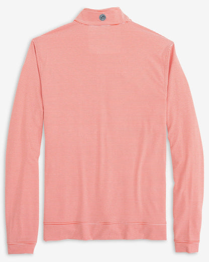 Southern Tide Auburn Tigers Cruiser Stripe Heather Quarter Zip For Collegiate