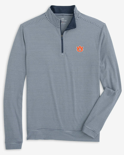 Southern Tide Auburn Tigers Cruiser Stripe Heather Quarter Zip For Collegiate