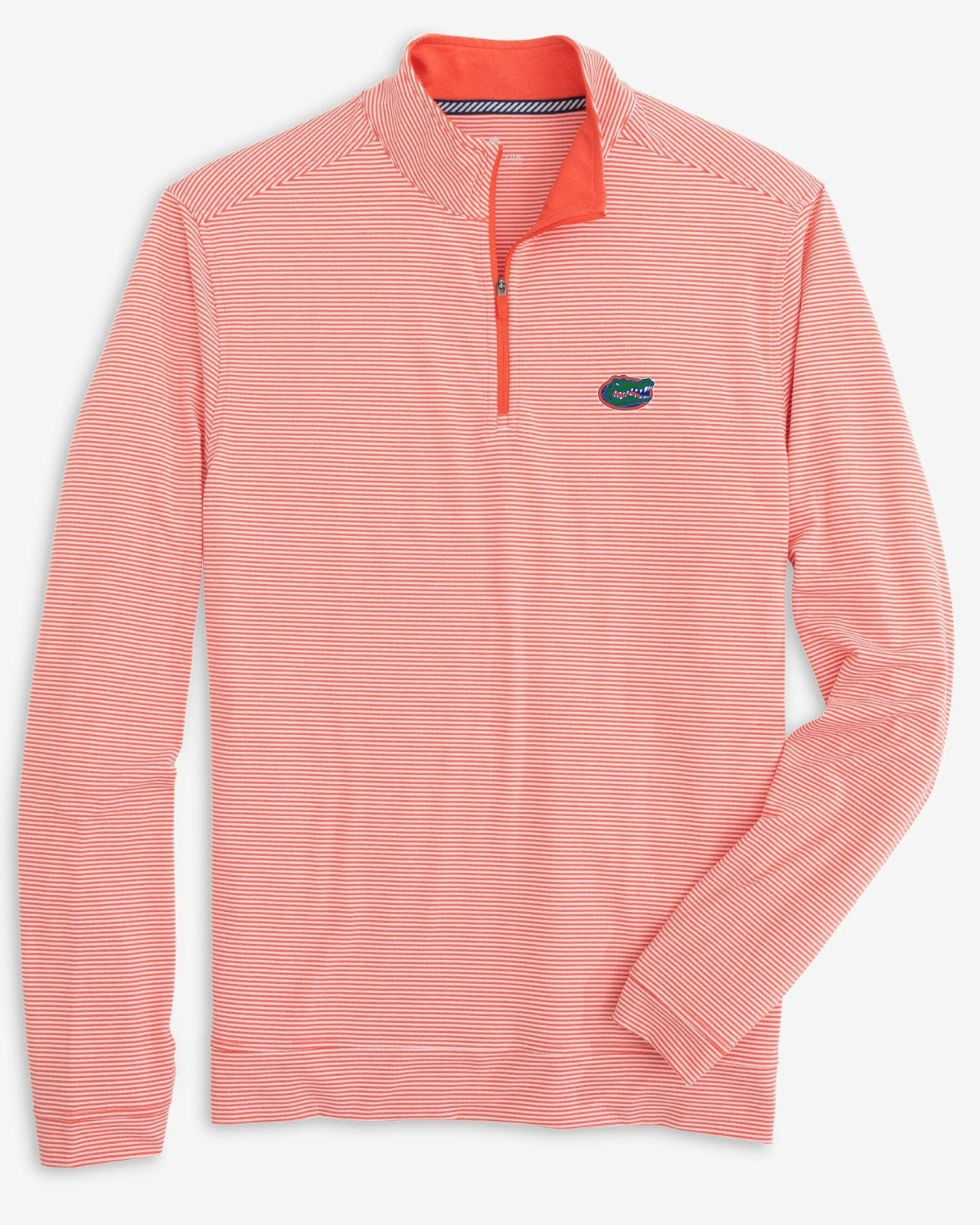 Southern Tide Florida Gators Stripe Heather Quarter Zip For Collegiate