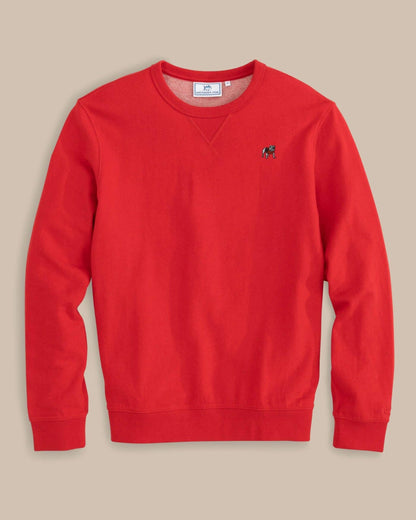 Southern Tide Georgia Bulldogs Upper Deck Pullover Sweater For Collegiate
