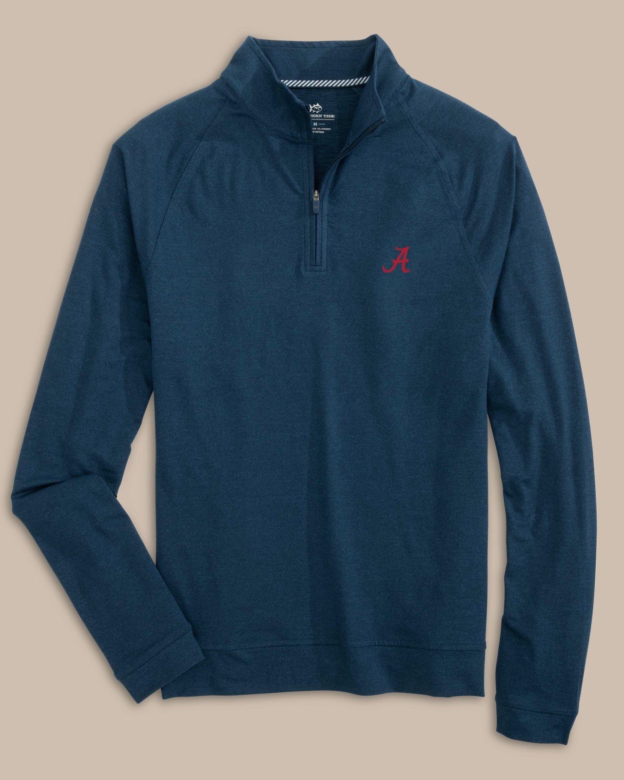 Southern Tide Alabama Crimson Tide Cruiser Heather Quarter Zip For Collegiate