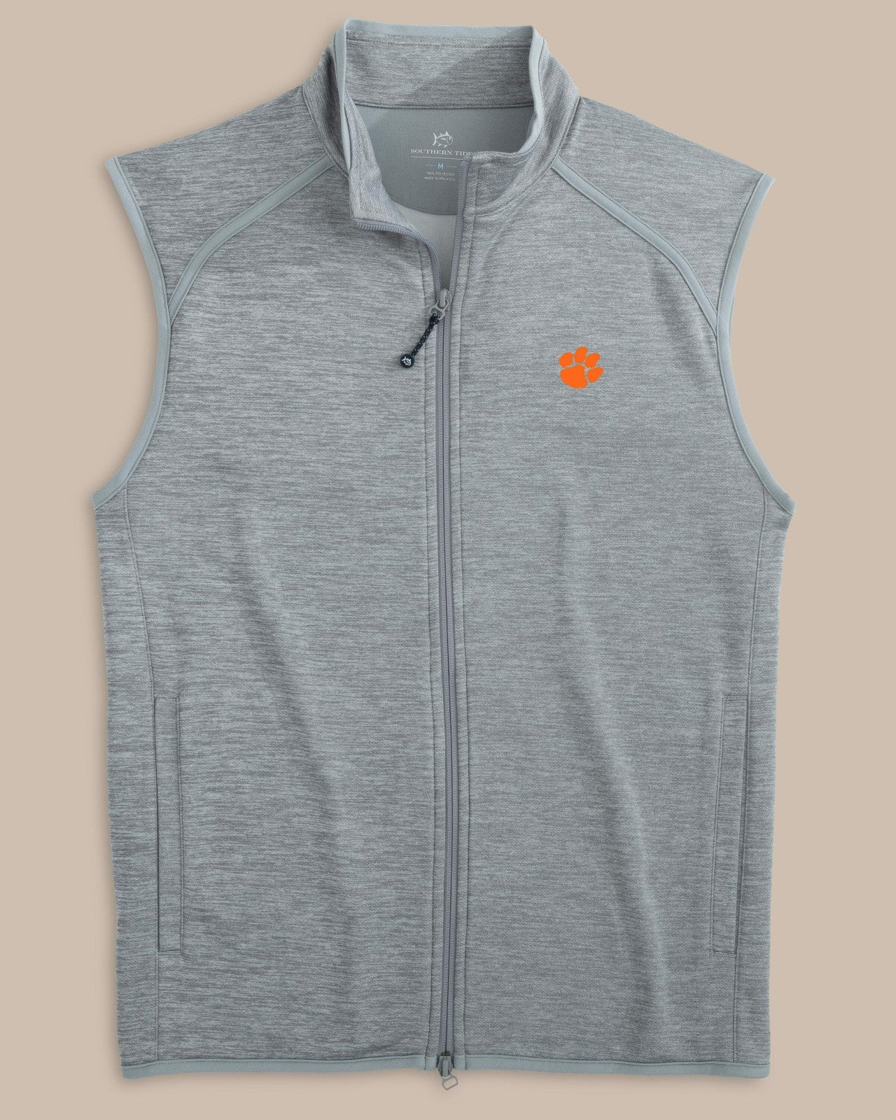 Southern Tide Clemson Tigers Baybrook Heather Vest For Collegiate