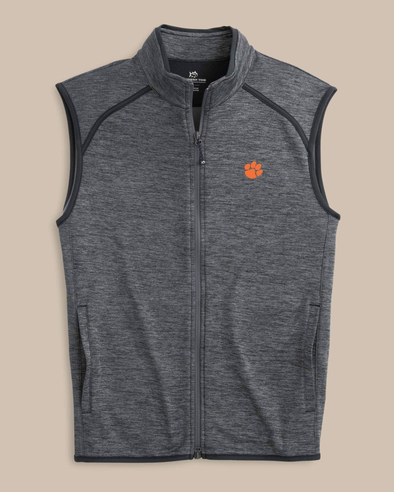 Southern Tide Clemson Tigers Baybrook Heather Vest For Collegiate