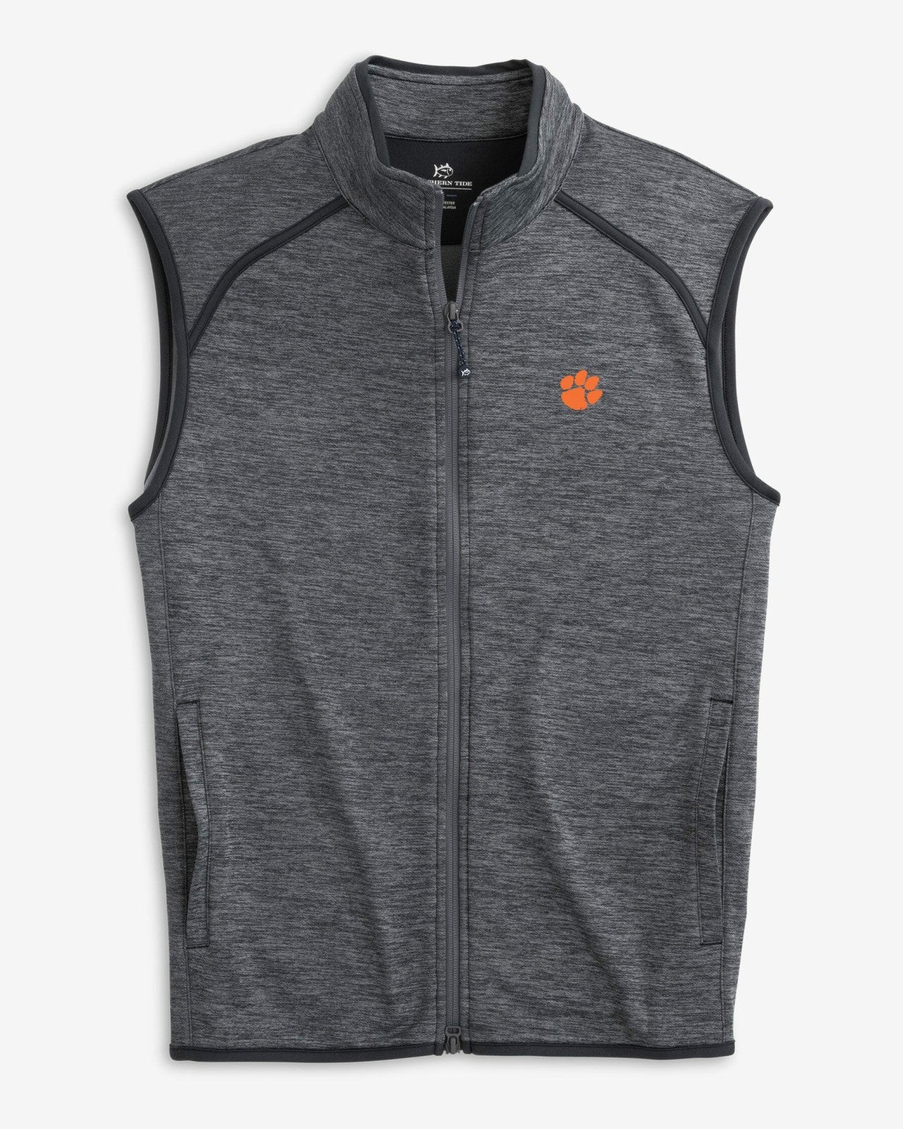 Southern Tide Clemson Tigers Baybrook Heather Vest For Collegiate