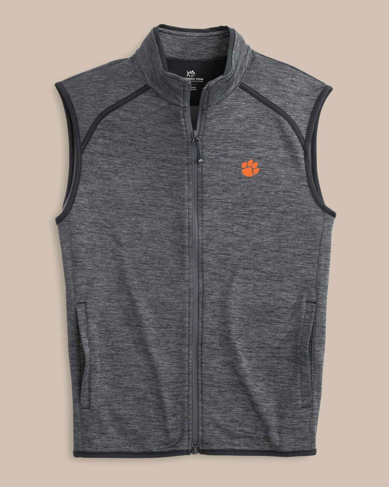 Southern Tide Clemson Tigers Baybrook Heather Vest For Collegiate