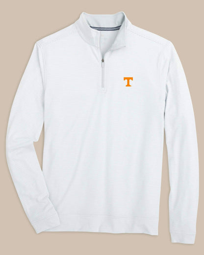 Southern Tide Tennessee Vols Stripe Heather Quarter Zip For Collegiate