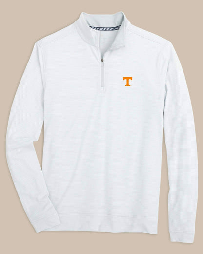 Southern Tide Tennessee Vols Stripe Heather Quarter Zip For Collegiate