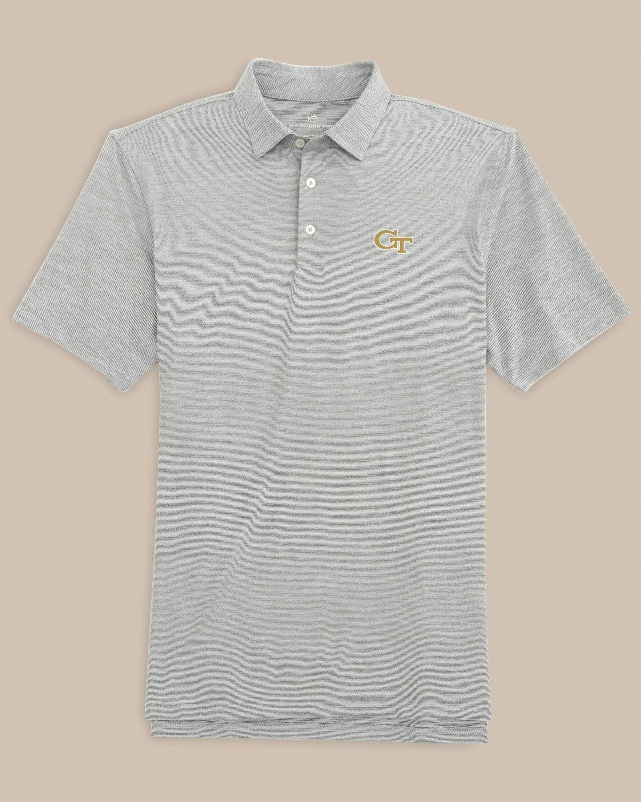 Southern Tide Georgia Tech Driver Spacedye Polo Shirt For Collegiate