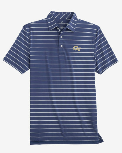 Southern Tide Georgia Tech Brreeze Stripe Polo For Collegiate