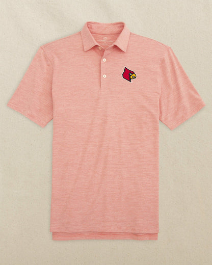 Southern Tide Louisville Cardinals Driver Spacedye Polo For Collegiate