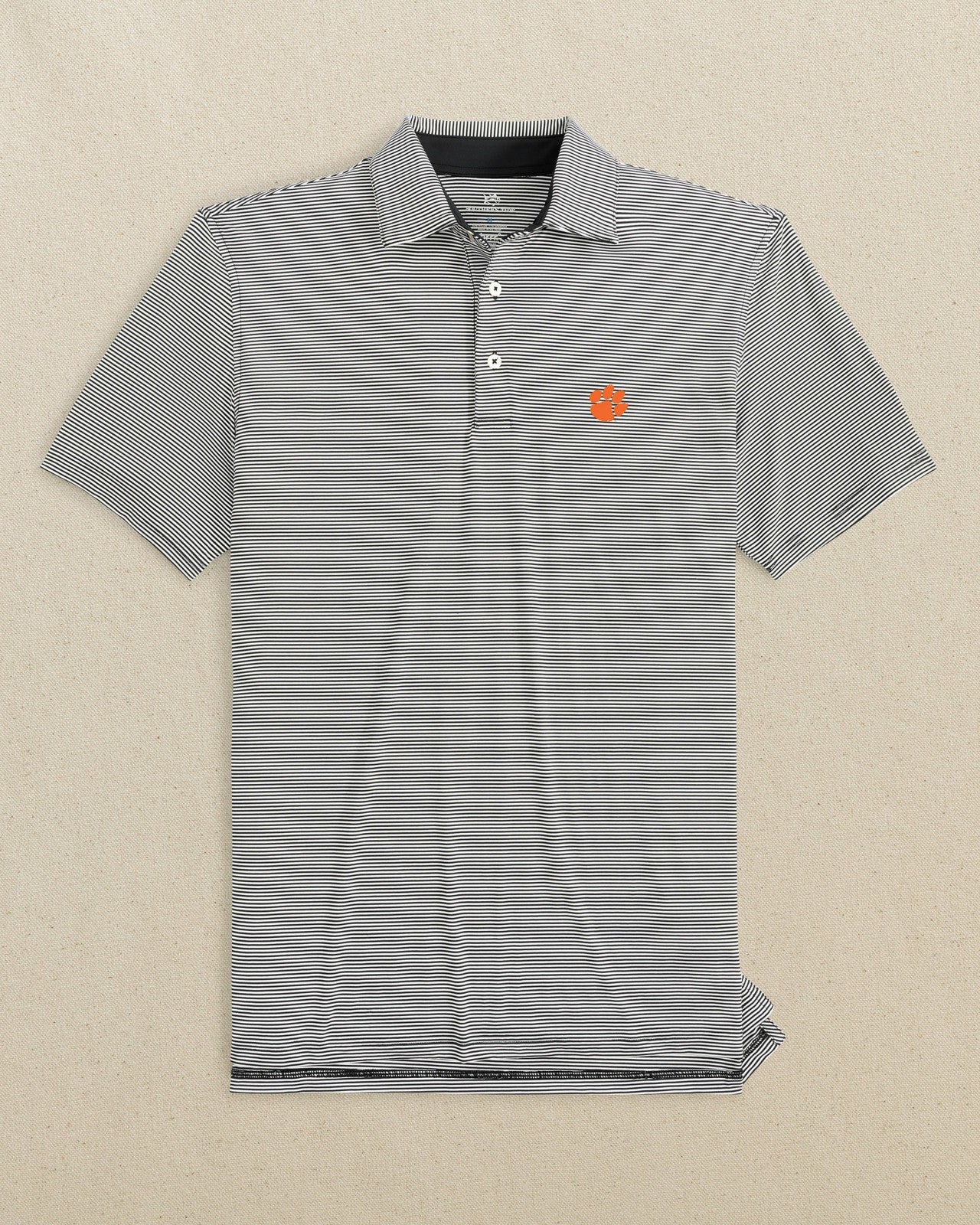 Southern Tide Clemson brrr°®-eeze Meadowbrook Stripe Polo For Collegiate