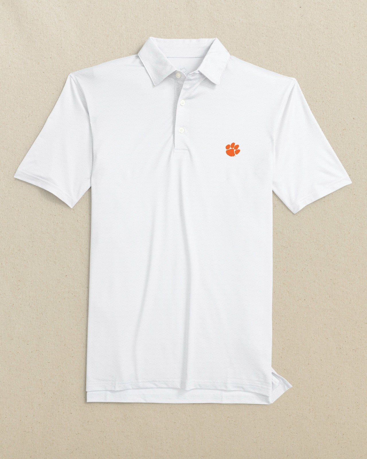 Southern Tide Clemson Tigers Driver ST Geo Printed Polo For Collegiate
