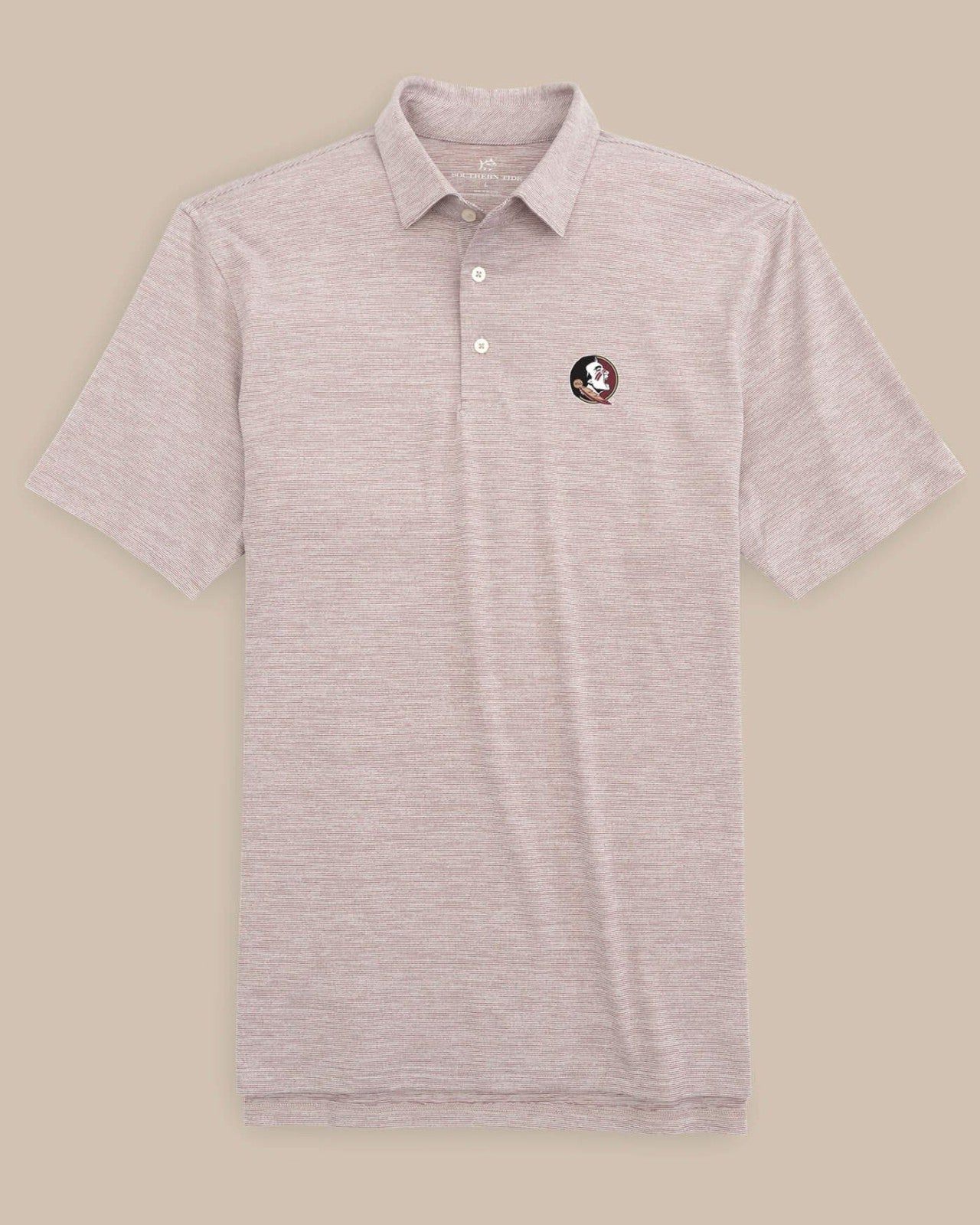 Southern Tide FSU Seminoles Driver Spacedye Polo Shirt For Collegiate