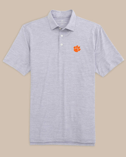 Southern Tide Clemson Tigers Driver Spacedye Polo Shirt For Collegiate