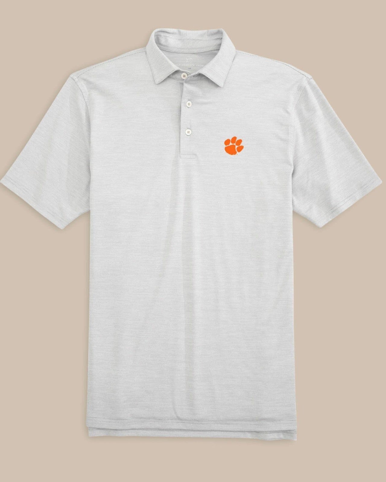 Southern Tide Clemson Tigers Driver Spacedye Polo Shirt For Collegiate