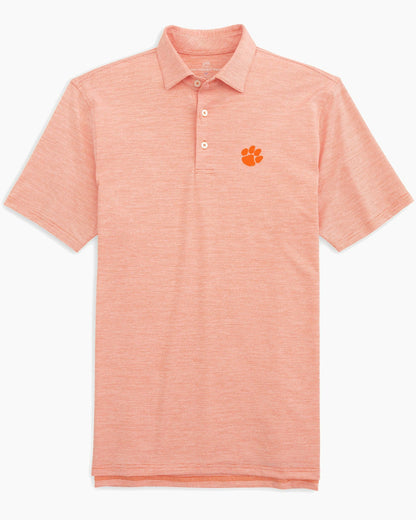 Southern Tide Clemson Tigers Driver Spacedye Polo Shirt For Collegiate