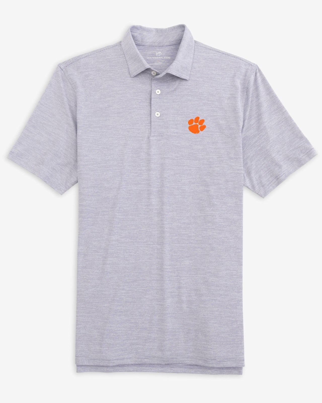 Southern Tide Clemson Tigers Driver Spacedye Polo Shirt For Collegiate