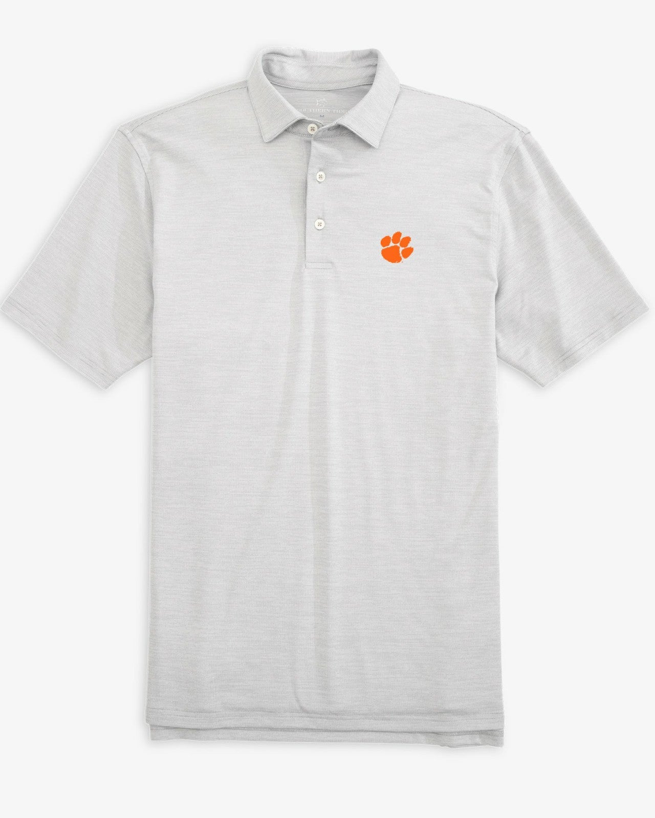 Southern Tide Clemson Tigers Driver Spacedye Polo Shirt For Collegiate