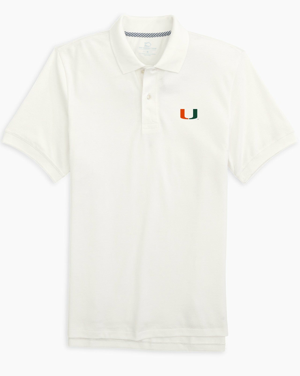 Southern Tide Miami Hurricanes Skipjack Polo Shirt For Collegiate