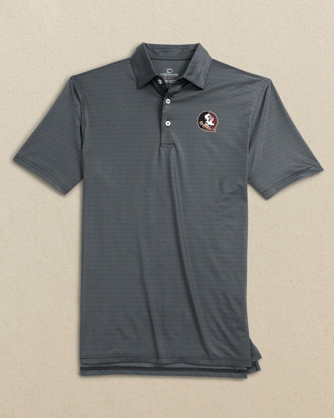 Southern Tide FSU Seminoles Driver ST Geo Printed Polo For Collegiate