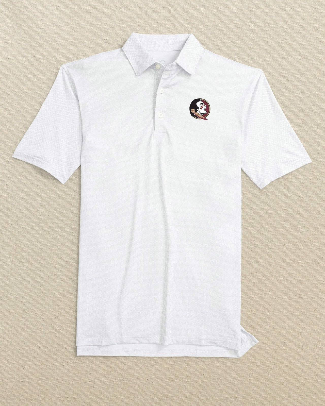Southern Tide FSU Seminoles Driver ST Geo Printed Polo For Collegiate