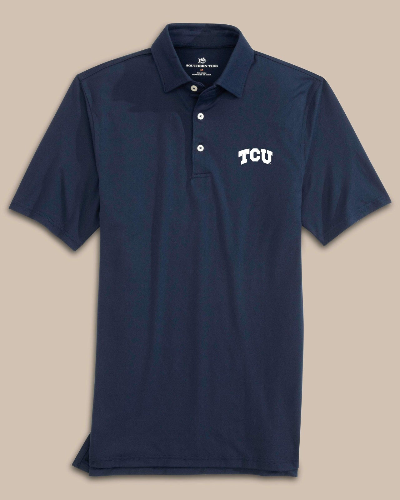 Southern Tide TCU Horned Frogs Ryder Performance Polo Shirt For Collegiate