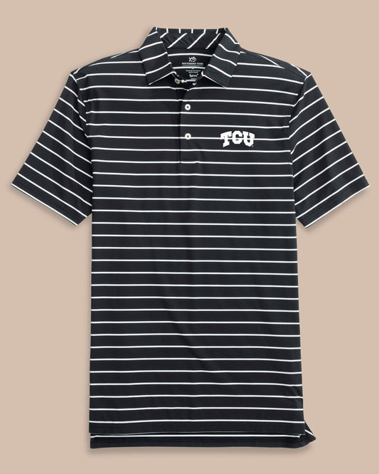 Southern Tide TCU Horned Frogs brrr°®-eeze Desmond Stripe Polo For Collegiate