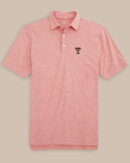 Southern Tide Texas Tech Driver Spacedye Polo Shirt For Collegiate