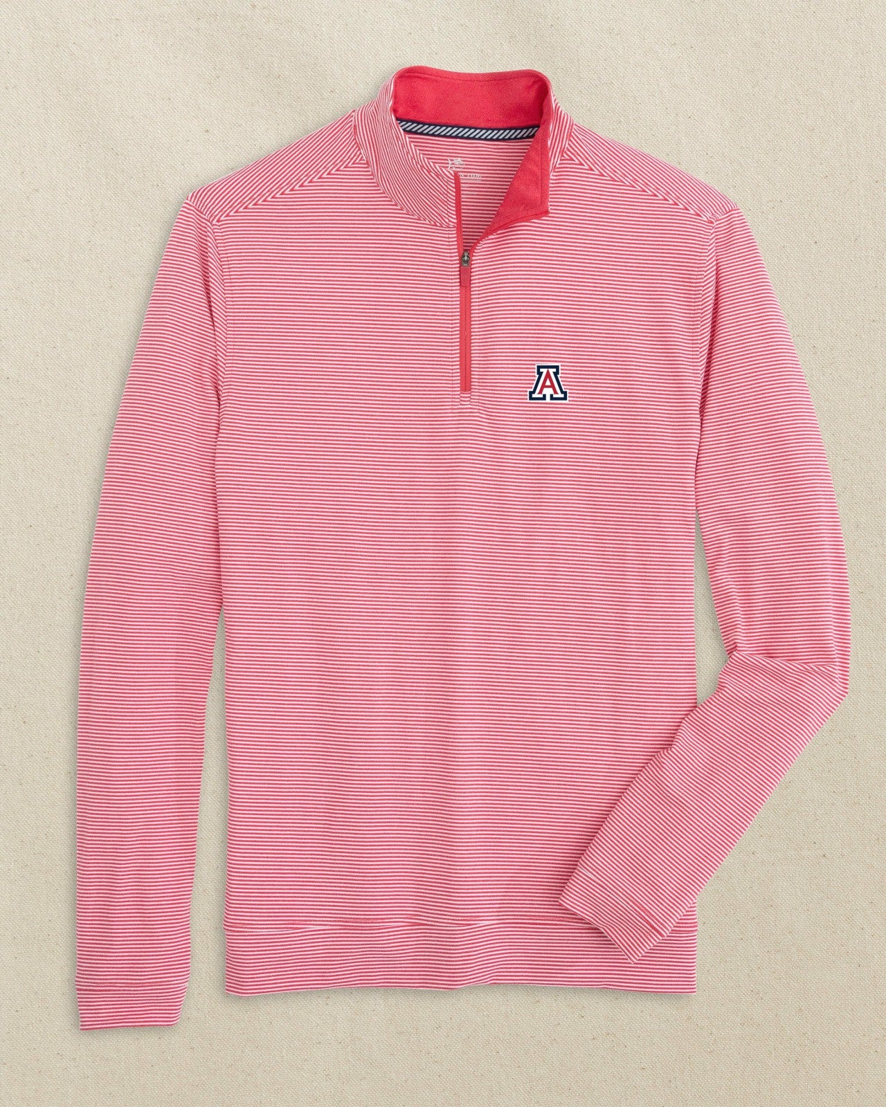 Southern Tide Arizona Wildcats Cruiser Stripe Quarter Zip For Collegiate