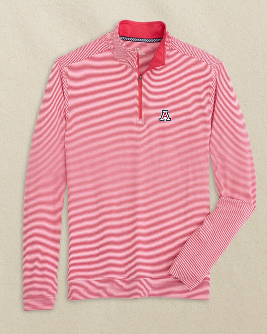 Southern Tide Arizona Wildcats Cruiser Stripe Quarter Zip For Collegiate