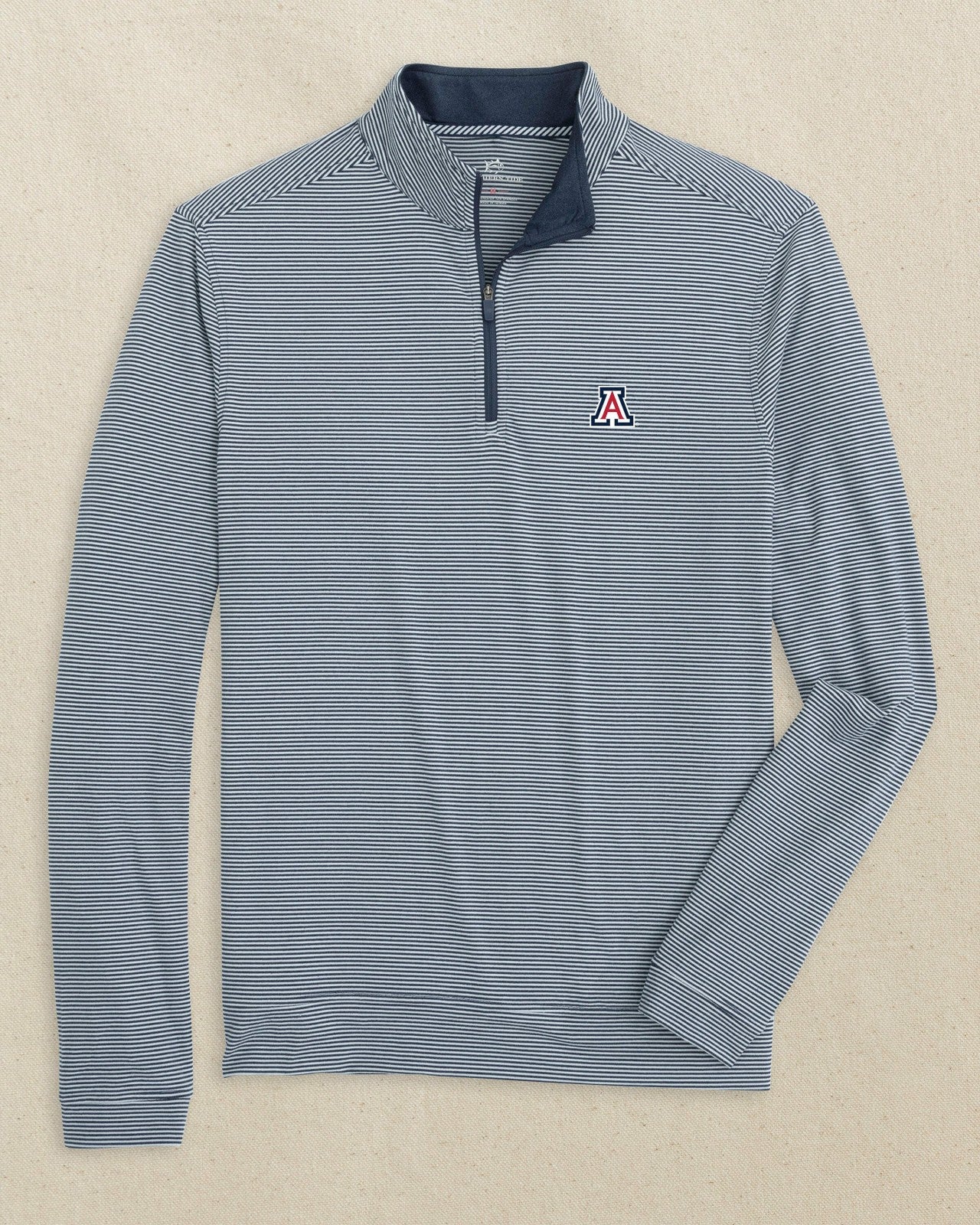 Southern Tide Arizona Wildcats Cruiser Stripe Quarter Zip For Collegiate