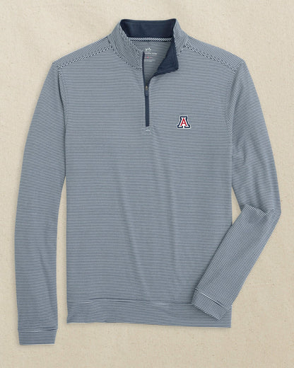 Southern Tide Arizona Wildcats Cruiser Stripe Quarter Zip For Collegiate