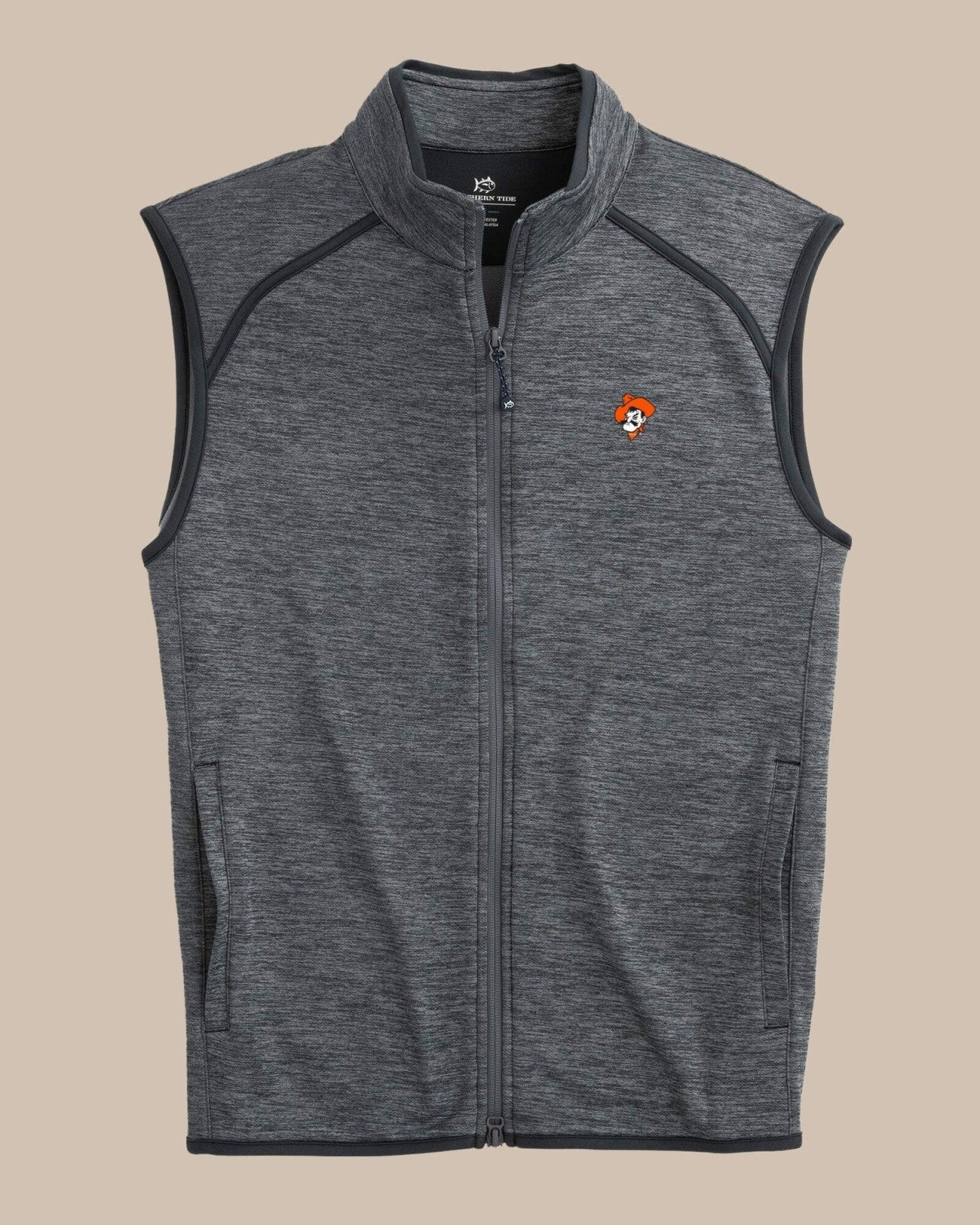Southern Tide Oklahoma State Cowboys Baybrook Heather Vest For Collegiate