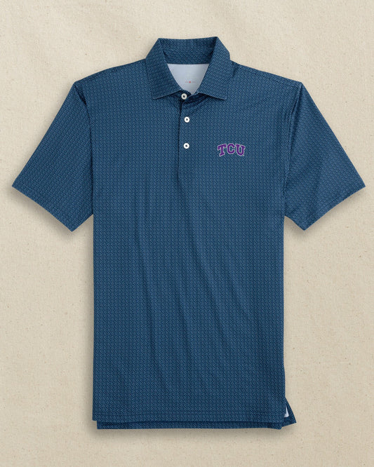 Southern Tide TCU Horned Frogs Driver Clubbin It Printed Polo For Collegiate