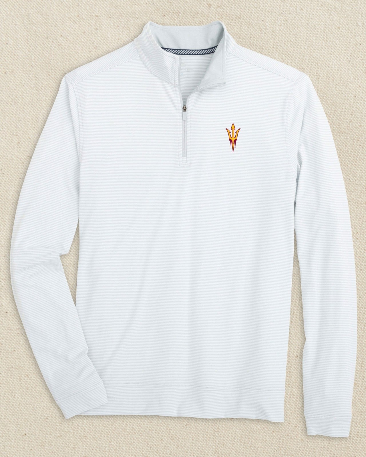 Southern Tide Arizona State Cruiser Micro-Stripe Quarter Zip For Collegiate
