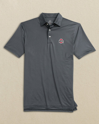Southern Tide Ohio State Buckeyes Driver ST Geo Printed Polo For Collegiate