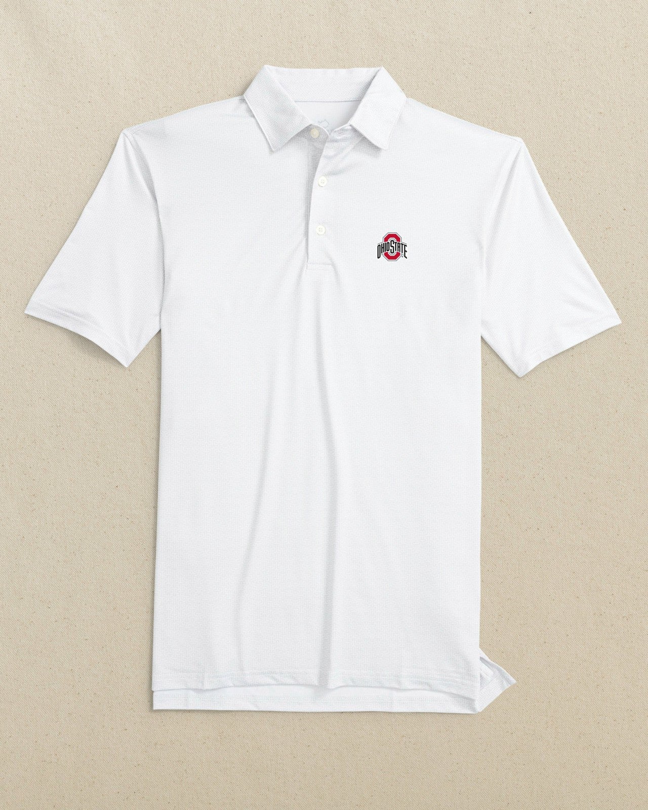 Southern Tide Ohio State Buckeyes Driver ST Geo Printed Polo For Collegiate