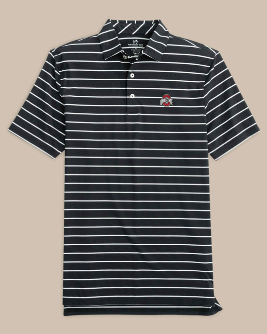 Southern Tide Ohio State Buckeyes brrr°®-eeze Stripe Polo For Collegiate