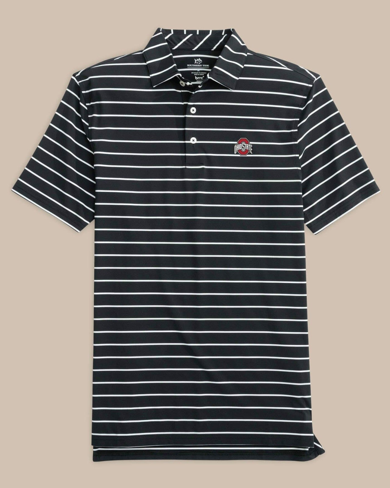 Southern Tide Ohio State Buckeyes brrr°®-eeze Stripe Polo For Collegiate