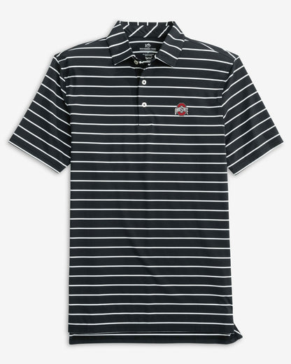 Southern Tide Ohio State Buckeyes brrr°®-eeze Stripe Polo For Collegiate